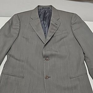 Armani Collezioni size 42L suit jacket blazer grey few tiny stains see pics